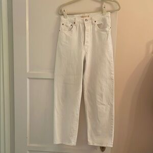 Levi high waist jeans.